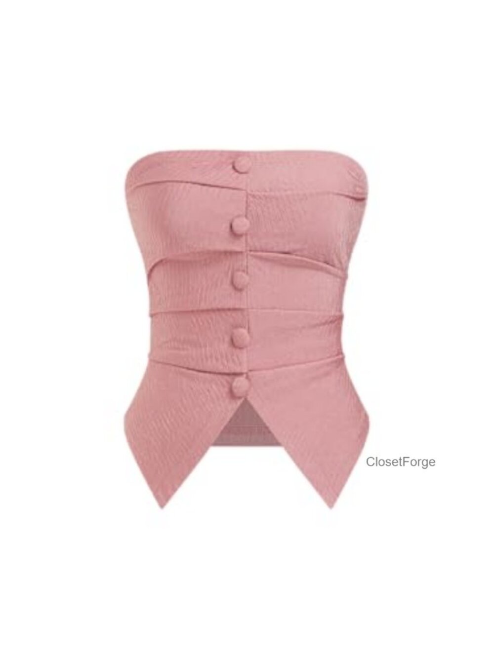 Women's Strapless Ruched Crop Tube Top Y2K Summer Going Out Top